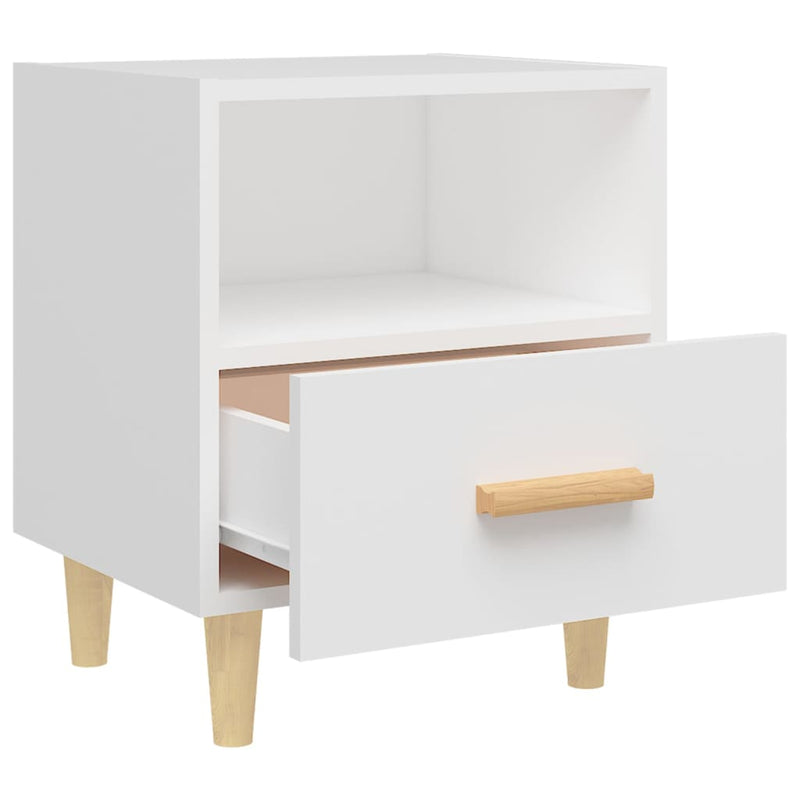 Bedside Cabinet White 40x35x47 cm