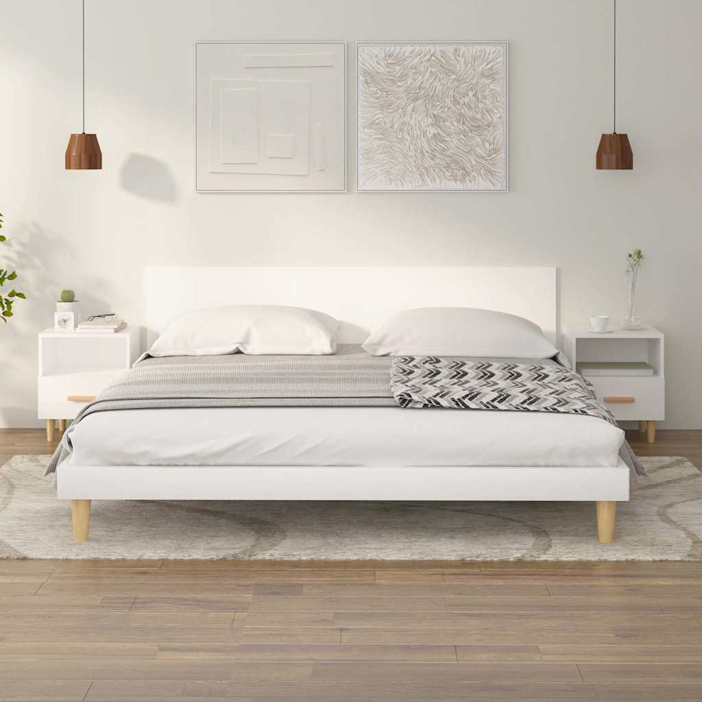 vidaXL Bedside Cabinet | Set of 2 | White 1