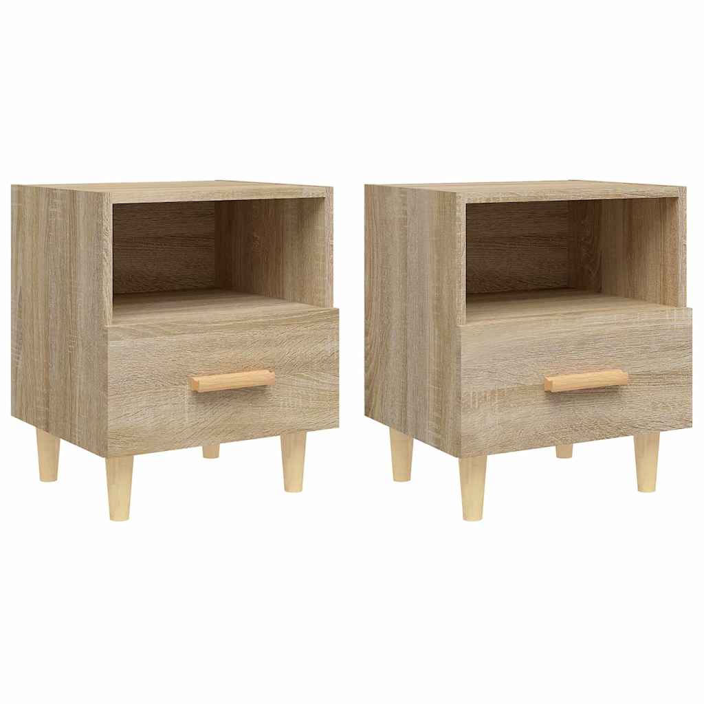 vidaXL Bedside Cabinets 2 pcs Sonoma Oak 40x35x47 cm 2