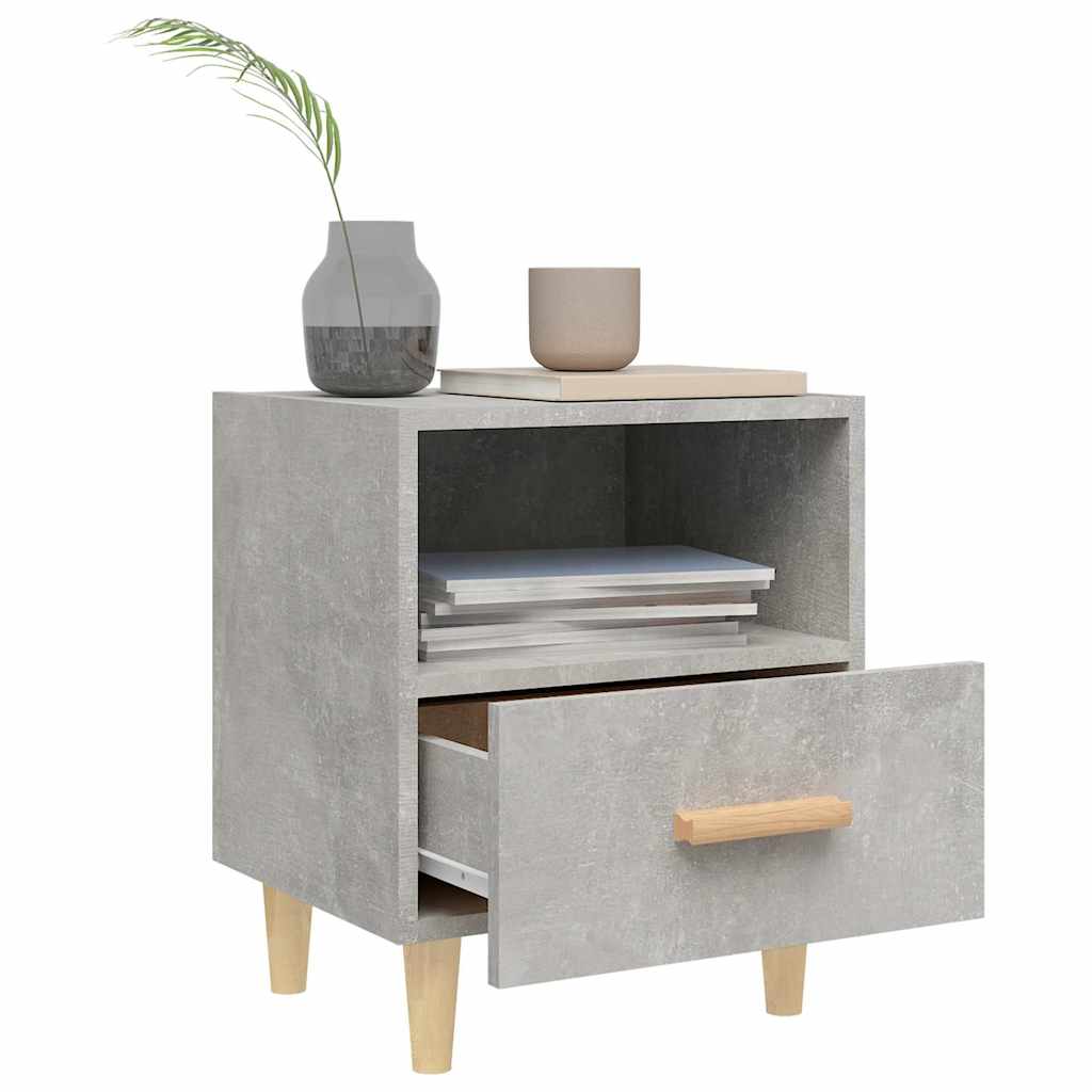 vidaXL Bedside Cabinet Concrete Grey 40x35x47 cm 3