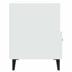 vidaXL Bedside Cabinet White Engineered Wood 4