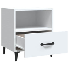 vidaXL Bedside Cabinet White Engineered Wood 5
