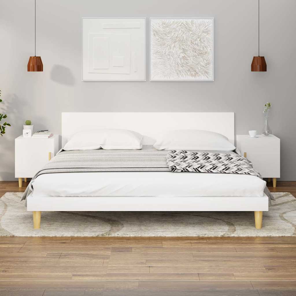 Bedside Cabinet Engineered Wood White