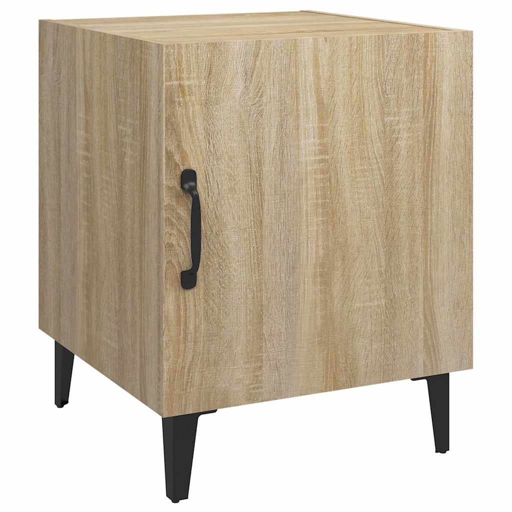 vidaXL Bedside Cabinet | Set of 2 | Sonoma oak | Engineered wood, metal | Medium 3