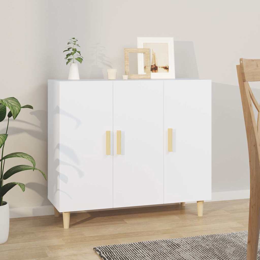 Sideboard 90x34x80 cm Engineered Wood White