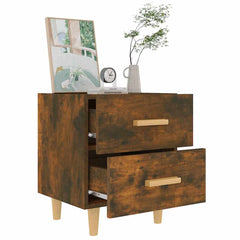 vidaXL Bed Cabinet | Set of 2 | Smoked Oak 6