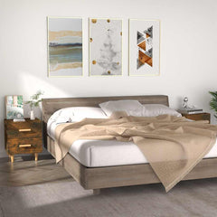 vidaXL Bed Cabinet | Set of 2 | Smoked Oak 1