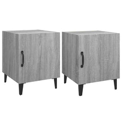 vidaXL Bedside Cabinet | Set of 2 | Grey Sonoma | Engineered wood, metal 2