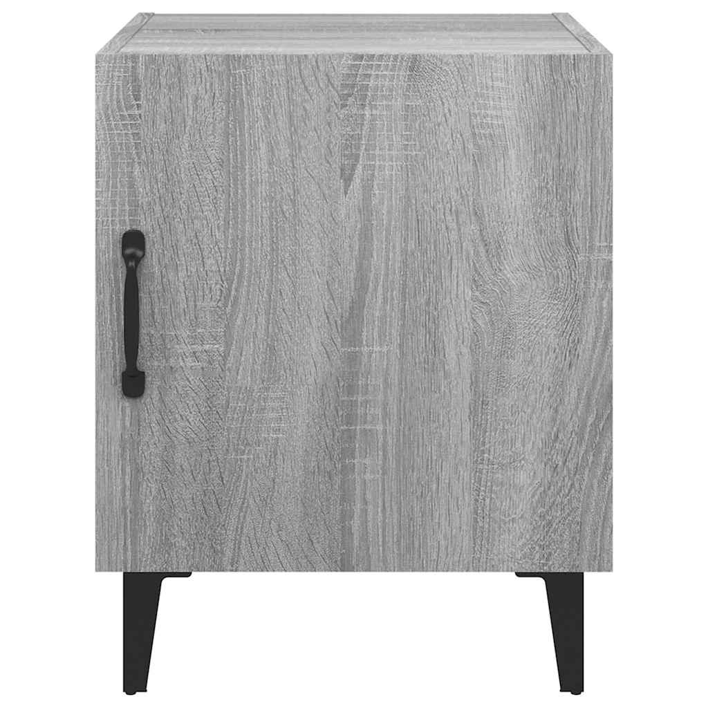 vidaXL Bedside Cabinet | Set of 2 | Grey Sonoma | Engineered wood, metal 4