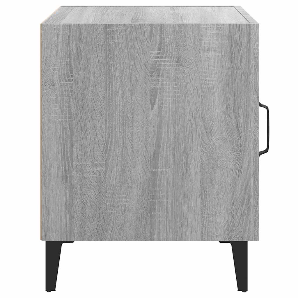vidaXL Bedside Cabinet | Set of 2 | Grey Sonoma | Engineered wood, metal 5