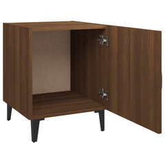 vidaXL Bedside Cabinet | Set of 2 | Brown Oak | Engineered wood, metal 6