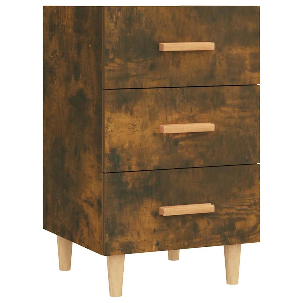 vidaXL Bedside Cabinet Smoked Oak 40x40x66 cm Engineered Wood 2