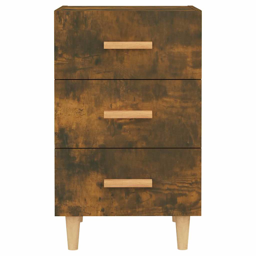 vidaXL Bedside Cabinet Smoked Oak 40x40x66 cm Engineered Wood 4