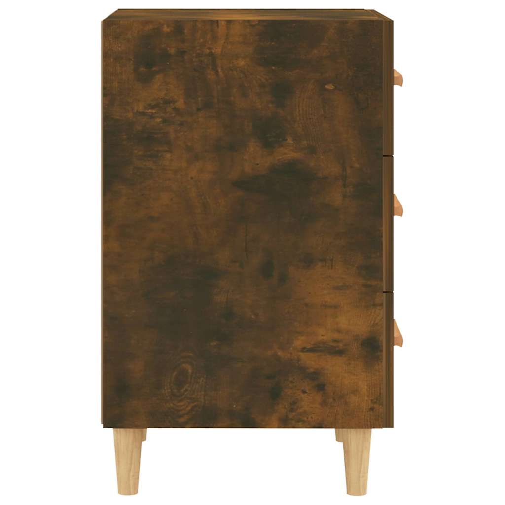 vidaXL Bedside Cabinet Smoked Oak 40x40x66 cm Engineered Wood 5
