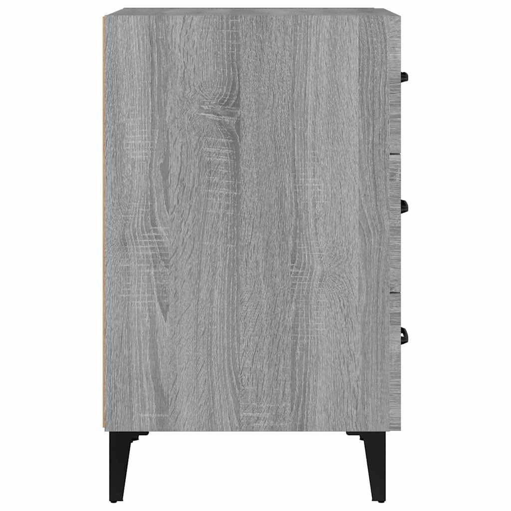 vidaXL Bedside Cabinet Grey Sonoma 40x40x66 cm Engineered Wood 4