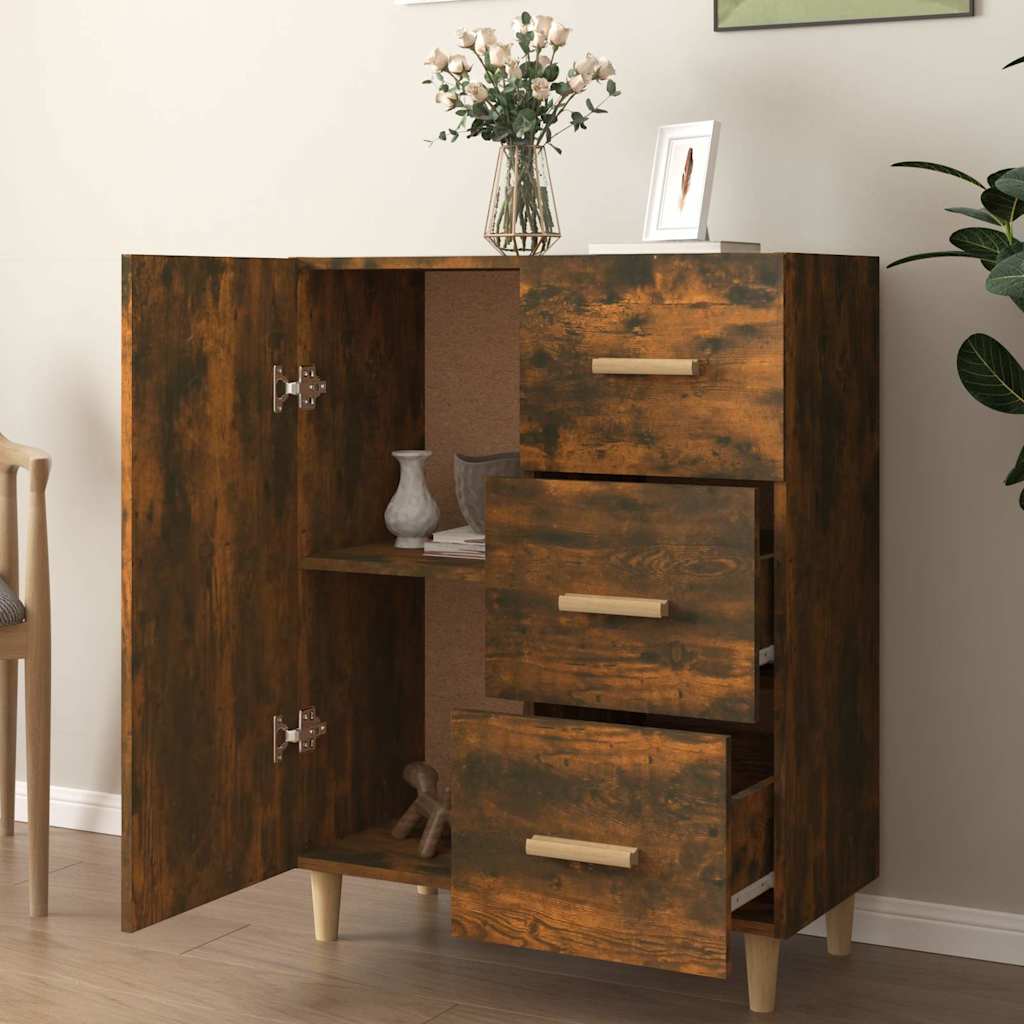 vidaXL Sideboard | Smoked Oak | Engineered Wood | 69.5x34x90 cm | Sideboard 3
