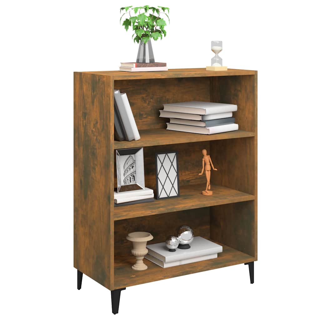vidaXL Sideboard Smoked Oak 69.5x32.5x90 cm Engineered Wood 5