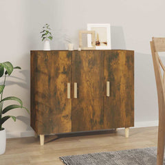Sideboard 90x34x80 cm Engineered Wood Smoked oak