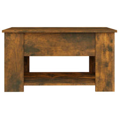 vidaXL Coffee Table Smoked Oak 79x49x41 cm Engineered Wood 5