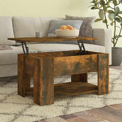 vidaXL Coffee Table Smoked Oak 79x49x41 cm Engineered Wood 1