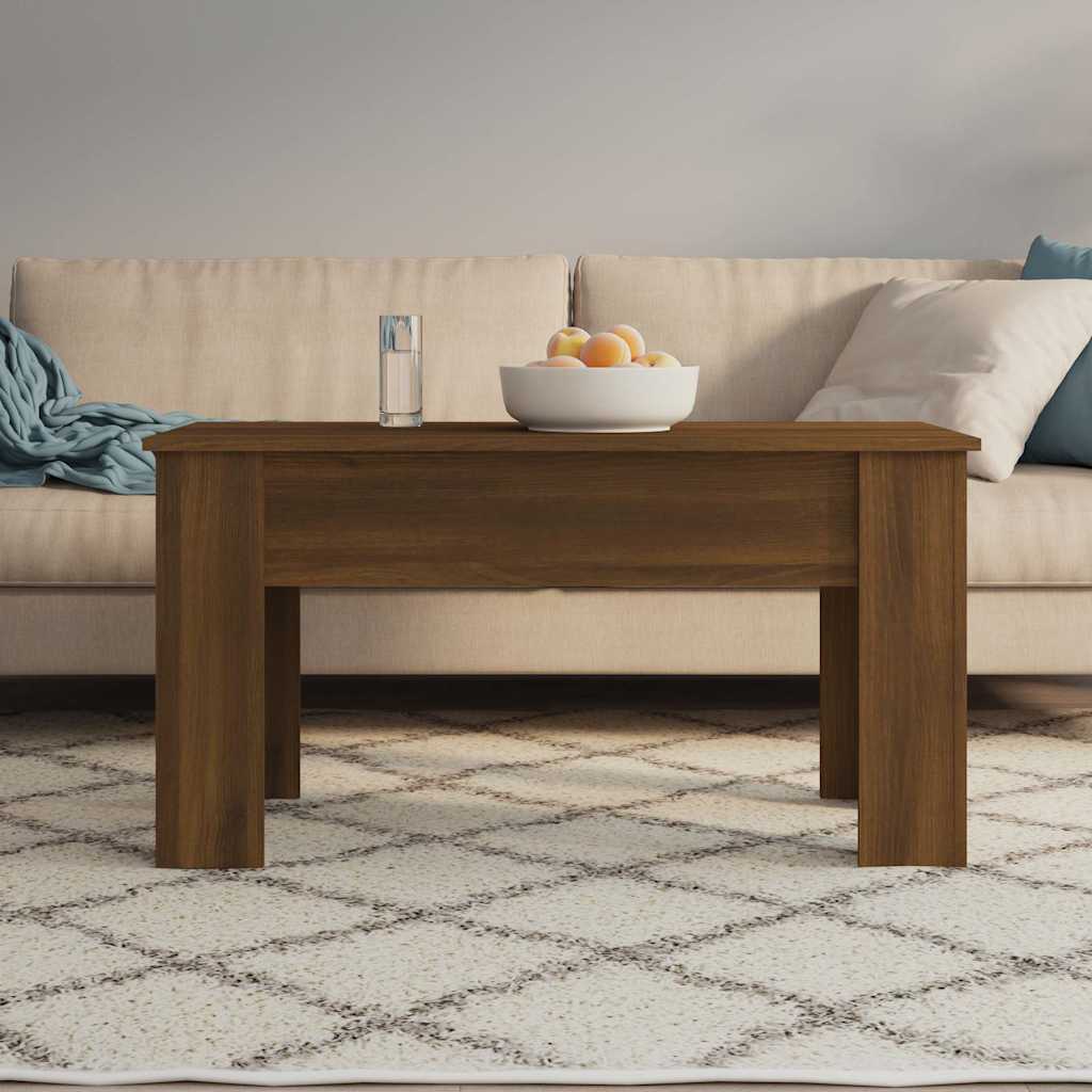 vidaXL Coffee Table | Brown Oak | Engineered Wood | 101 x 49 x 52 cm 3