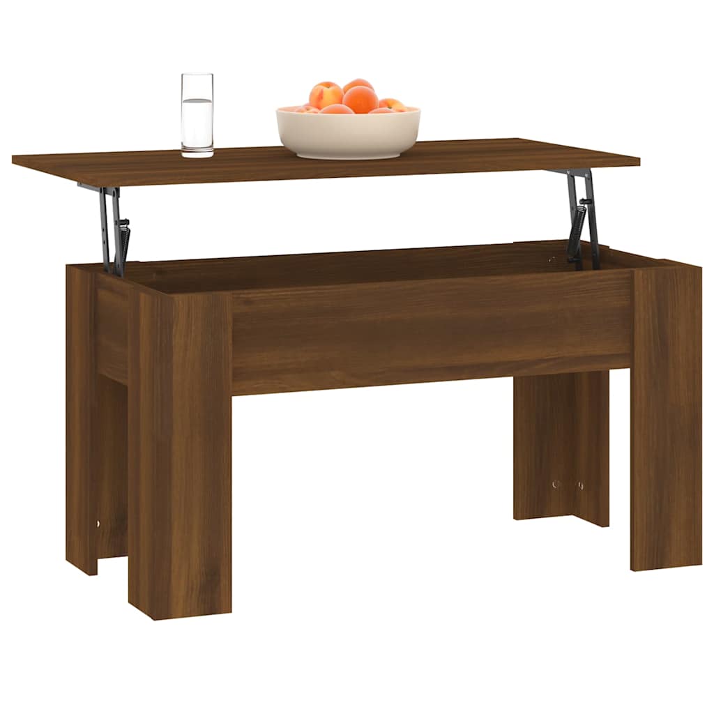vidaXL Coffee Table | Brown Oak | Engineered Wood | 101 x 49 x 52 cm 4