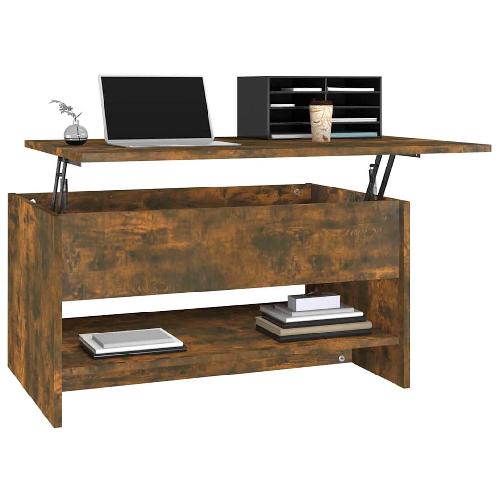 vidaXL Coffee Table | Smoked Oak | Engineered Wood | 80x50x40 cm 4