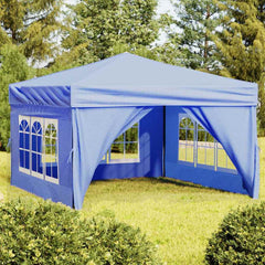 Folding Party Tent with Sidewalls Width 3 m Blue 3 m