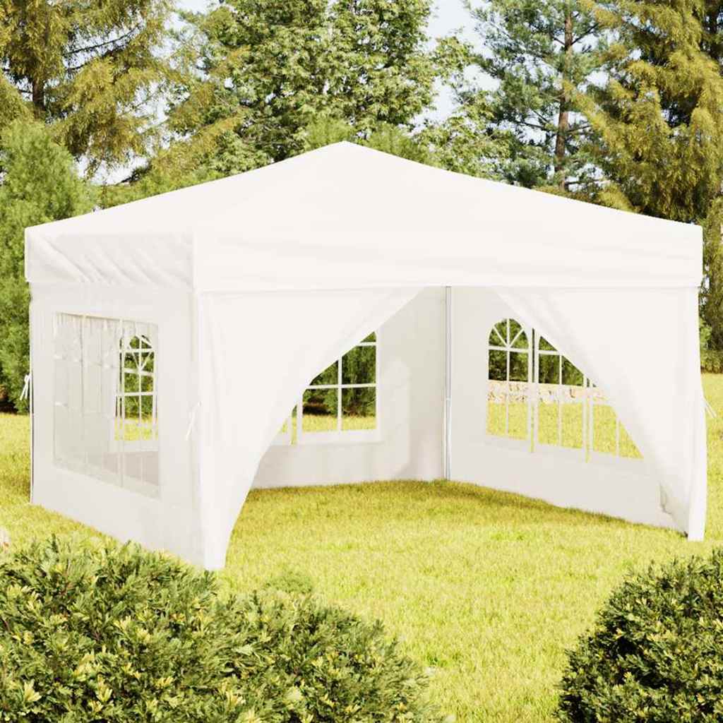 Folding Party Tent with Sidewalls Width 3 m White 3 m