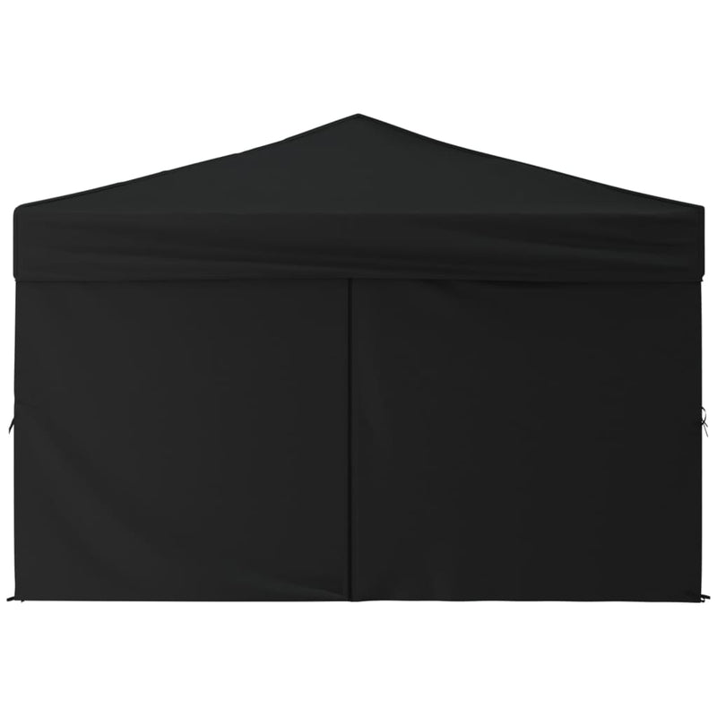 Folding Party Tent with Sidewalls Black 3x3 m