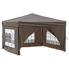 Folding Party Tent with Sidewalls Width 3 m Taupe 3 m