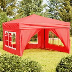 Folding Party Tent with Sidewalls Width 3 m Red 3 m