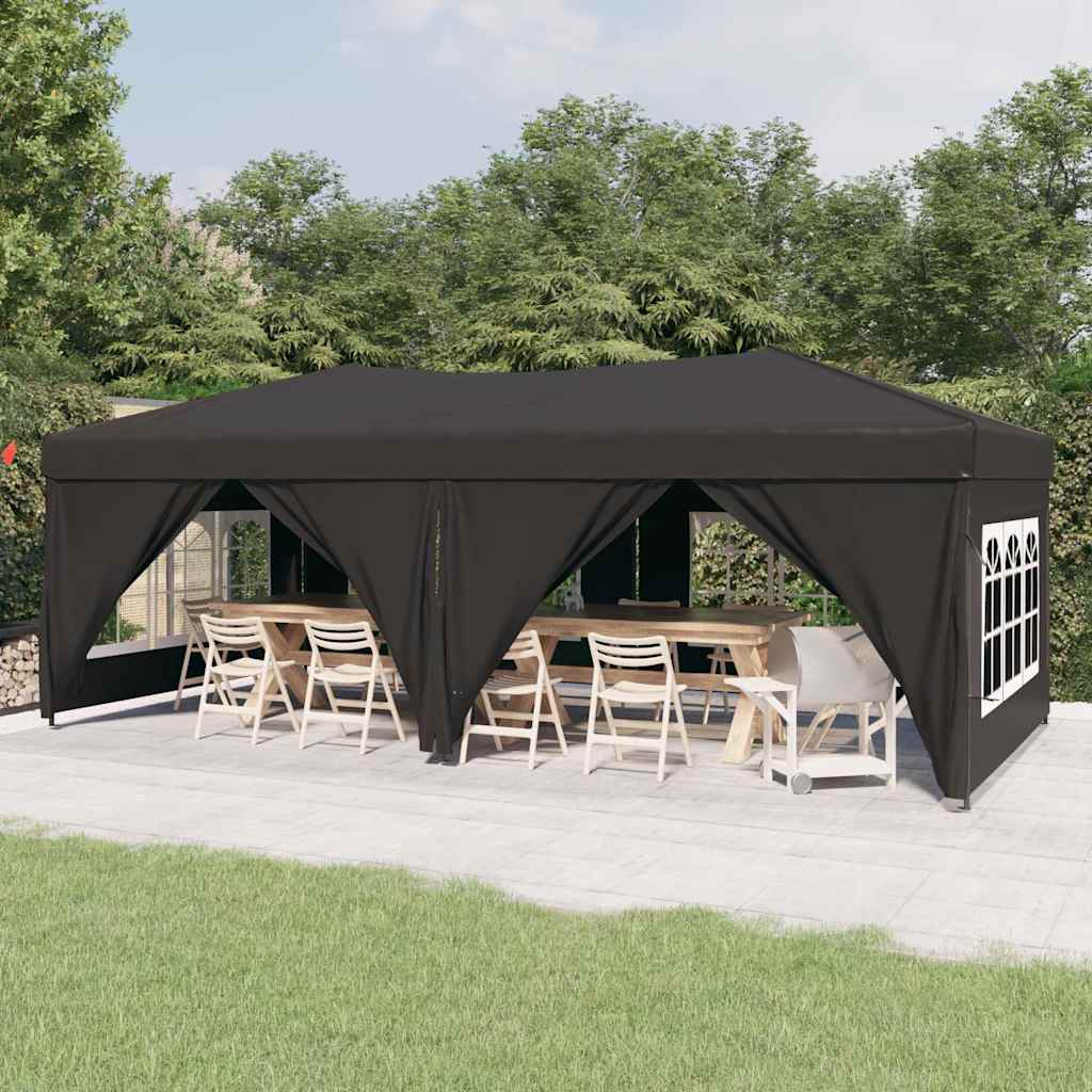 Folding Party Tent with Sidewalls Width 3 m Anthracite 6 m