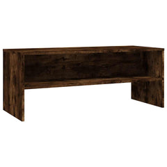 vidaXL TV Cabinet Smoked Oak 100x40x40 cm Engineered Wood 2