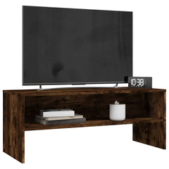 vidaXL TV Cabinet Smoked Oak 100x40x40 cm Engineered Wood 3