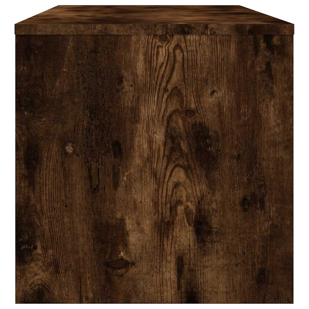 vidaXL TV Cabinet Smoked Oak 100x40x40 cm Engineered Wood 5
