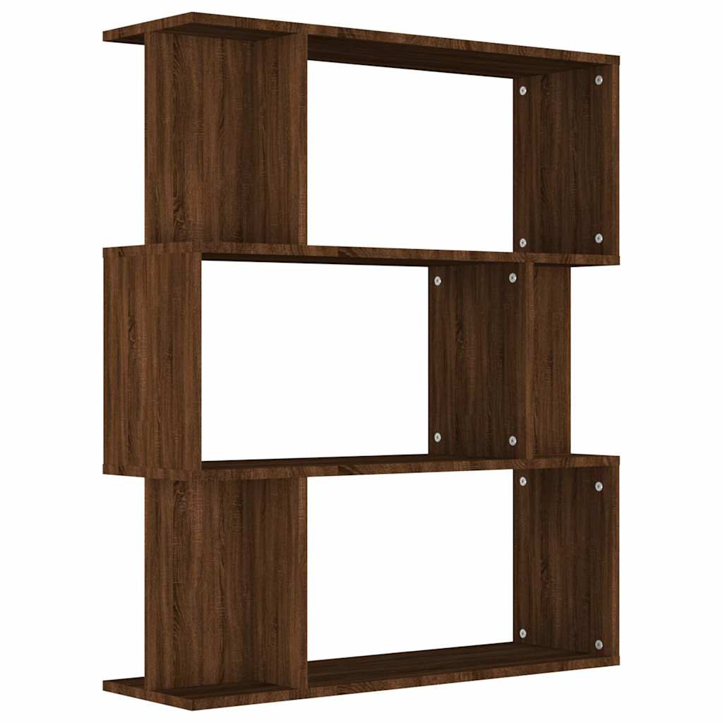 vidaXL Book Cabinet/Room Divider Brown Oak 80x24x96 cm Engineered Wood 2