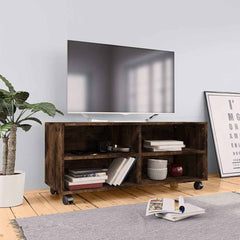 vidaXL TV Cabinet with Castors 90x35x35 cm Engineered Wood
