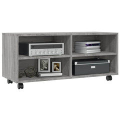 vidaXL TV Cabinet with Castors Grey Sonoma 90x35x35 cm Engineered Wood 3