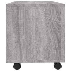 vidaXL TV Cabinet with Castors Grey Sonoma 90x35x35 cm Engineered Wood 5