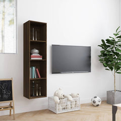 vidaXL Book Cabinet/TV Cabinet Brown Oak 143x30x36cm Engineered Wood 3