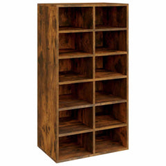 vidaXL Shoe Rack Smoked Oak 54x34x100.5 cm Engineered Wood 2