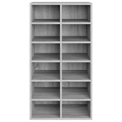 vidaXL Shoe Rack Grey Sonoma 54x34x100.5 cm Engineered Wood 4