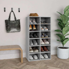 vidaXL Shoe Rack Grey Sonoma 54x34x100.5 cm Engineered Wood 1