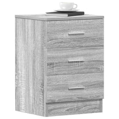 vidaXL Bedside Cabinet Grey Sonoma 38x35x56 cm Engineered Wood 4