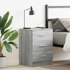 vidaXL Bedside Cabinet Grey Sonoma 38x35x56 cm Engineered Wood 1