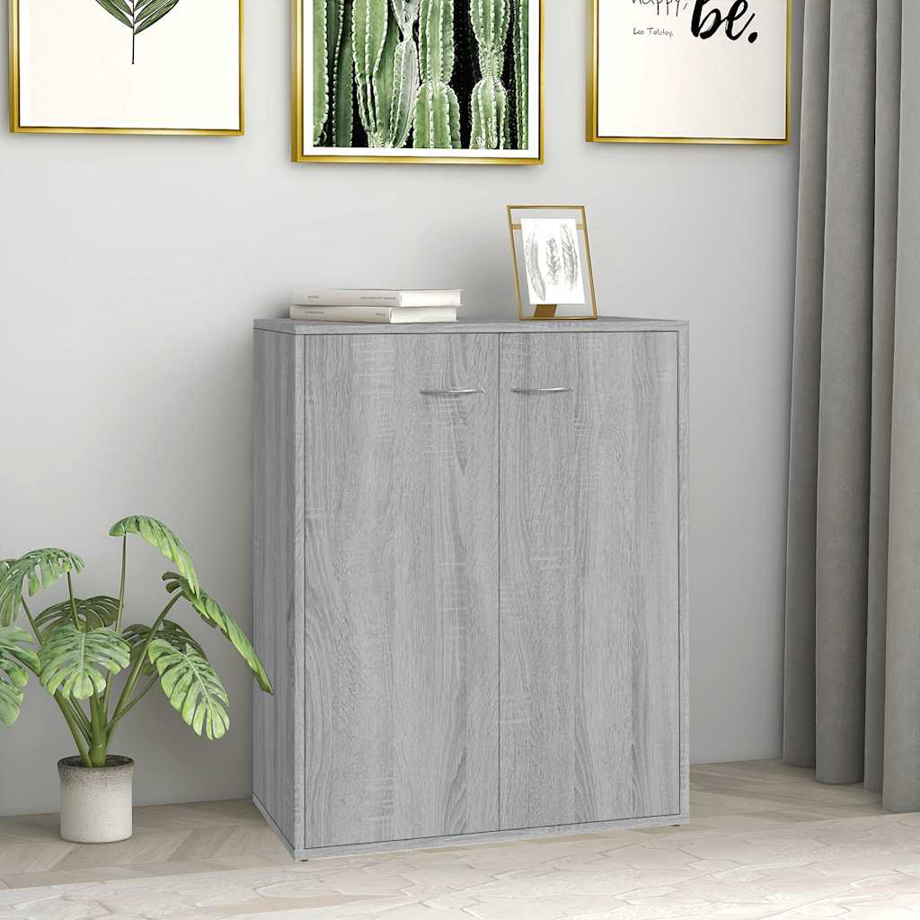 vidaXL Sideboard Grey Sonoma 60x30x75 cm Engineered Wood 1