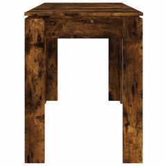 vidaXL Dining Table Smoked Oak 120x60x76 cm Engineered Wood 5