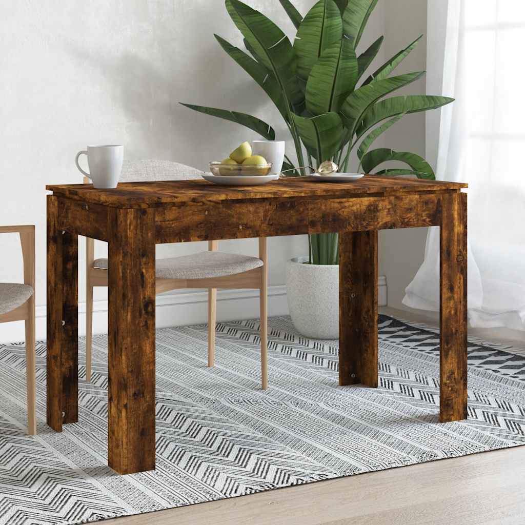 vidaXL Dining Table Smoked Oak 120x60x76 cm Engineered Wood 1