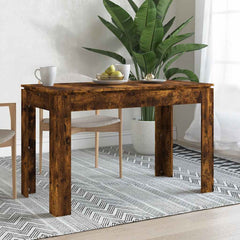 vidaXL Dining Table Smoked Oak 120x60x76 cm Engineered Wood 1